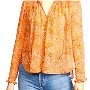Free people Orange Floral Women's Top